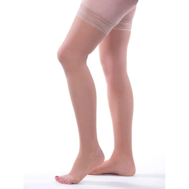 Allegro Essential Sheer Support Thigh High 15-20 mmHg, Open Toe #5