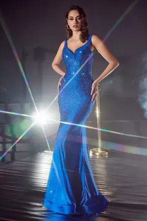 CB119 FITTED HOT STONE GOWN