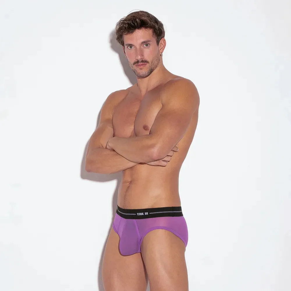 Code 22 Sheer mesh brief 2101 grape