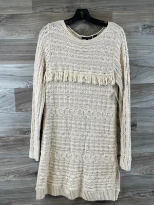 Dress Sweater By Jeanne Pierre In Tan, Size: M