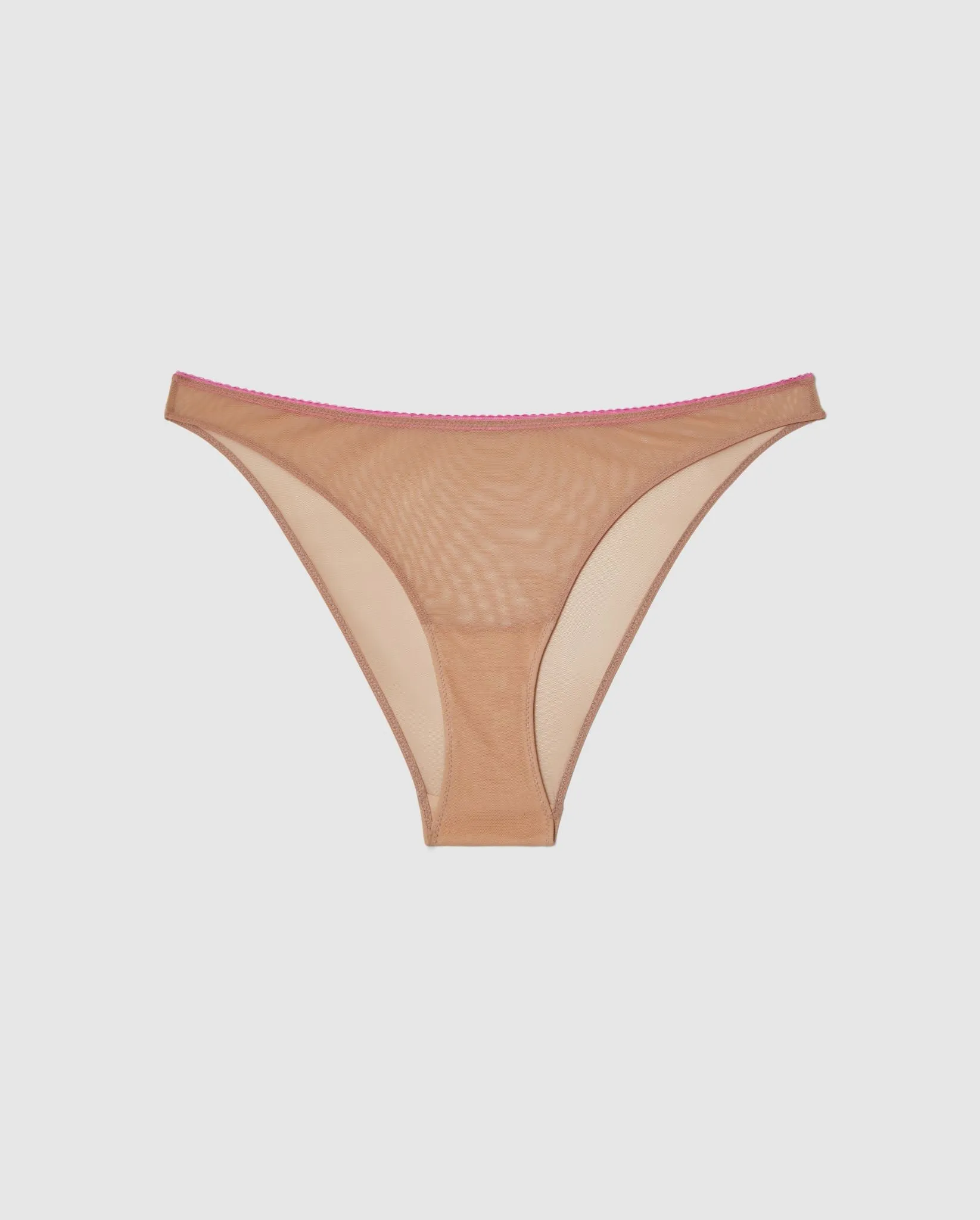 Mesh Bikini Briefs Sand/Candy Pink